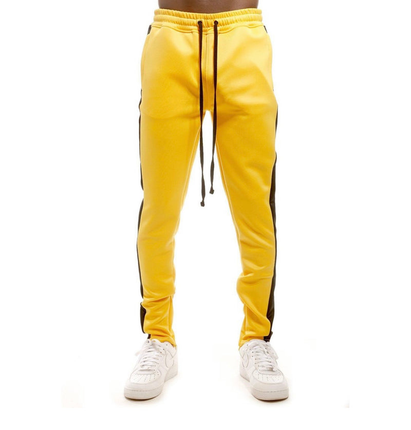 Rebel Minds Gold/Black Stripe Track Pants