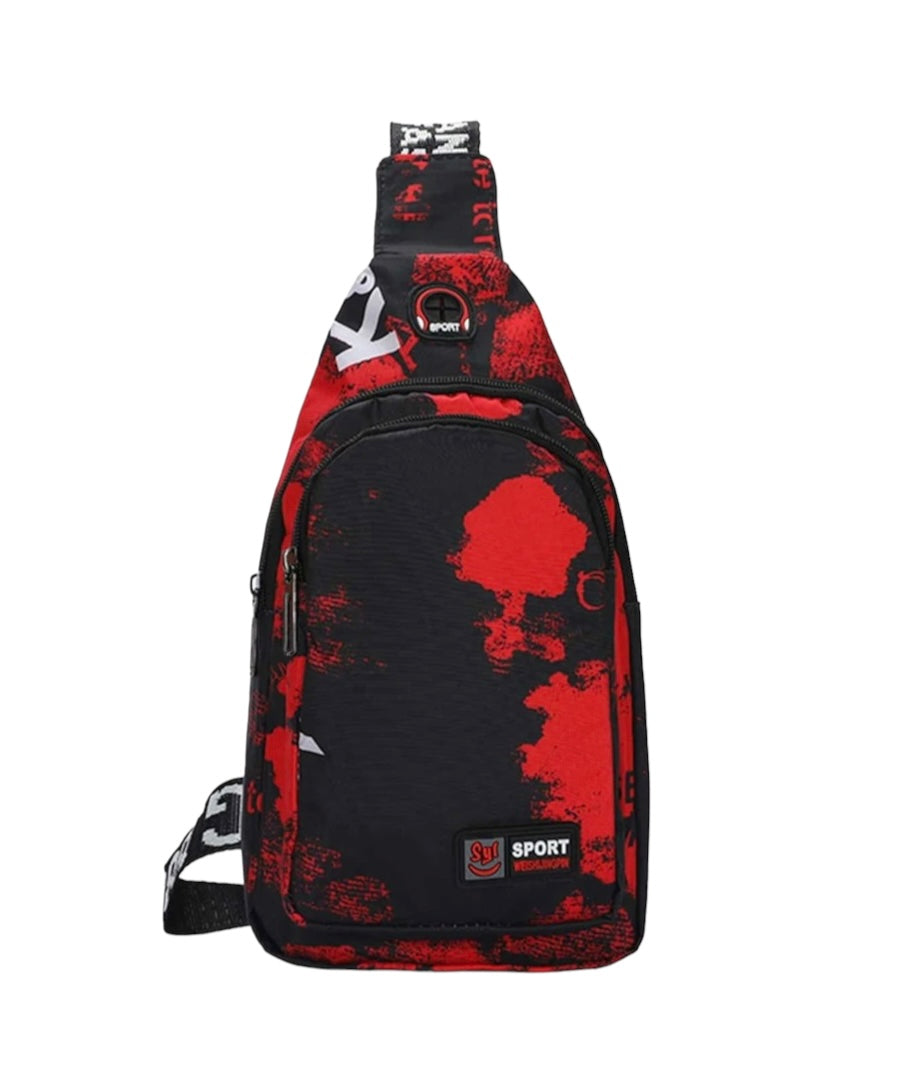 CROSS BODY RED&BLACK BAG