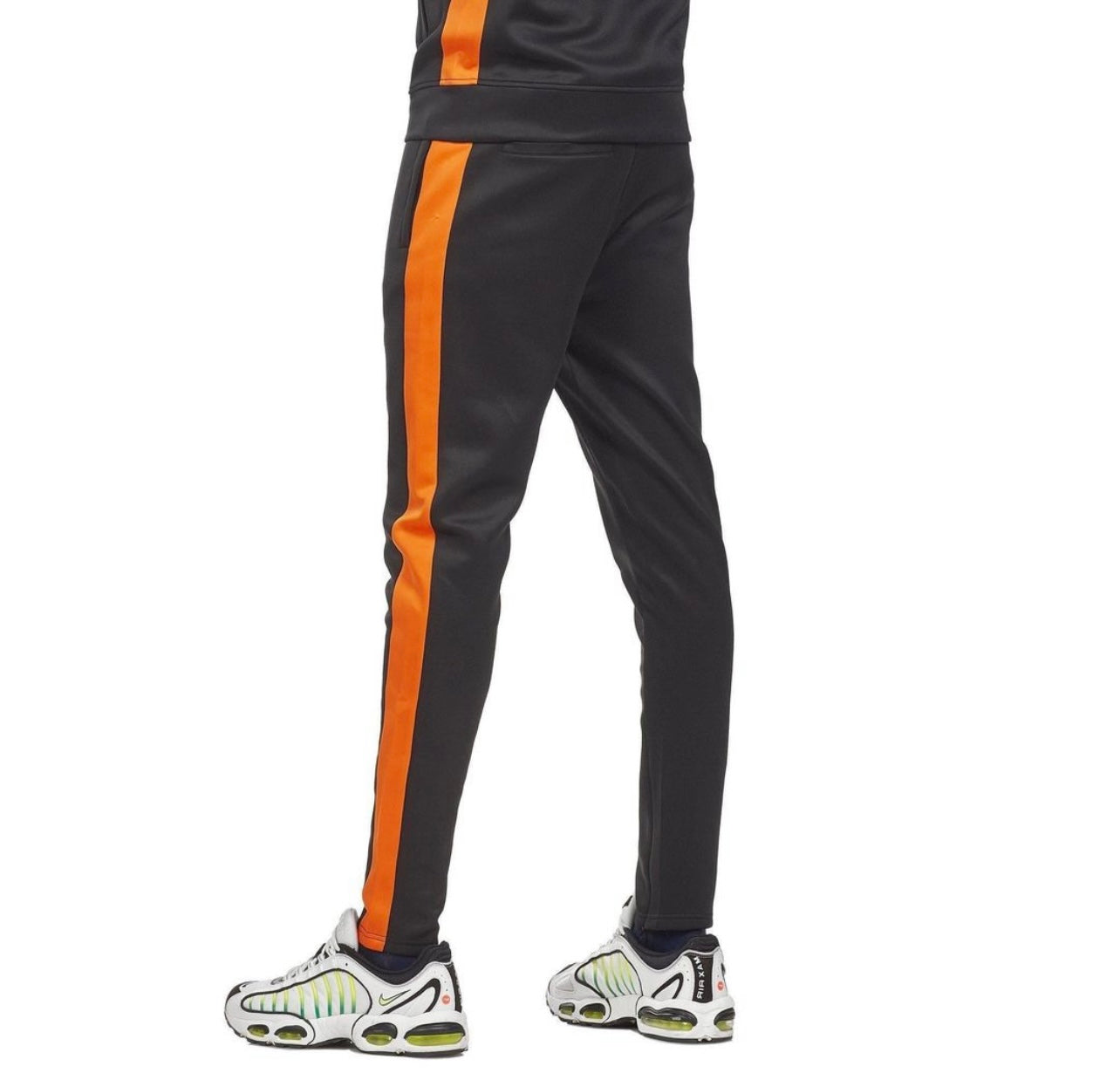 Rebel Minds Black Orange Stripe Track Pants Underground Clothing